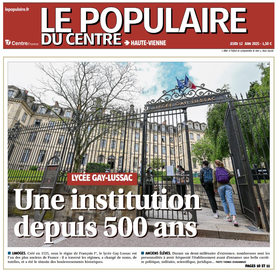 Article du 12 juin 2025 le populaire du centre